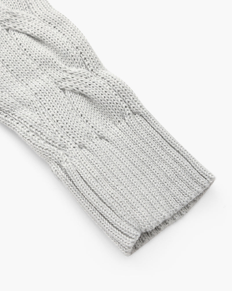 MAISON VALEUR CABLE-KNIT HALF-ZIP SWEATER